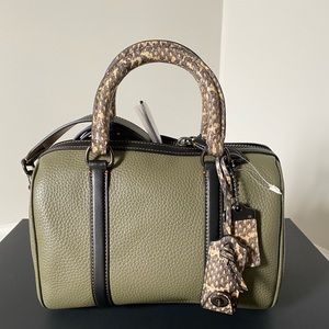 Coach Ruby Satchel 25 In Colorblock With Snakeskin Detail